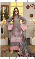 Silk Karandi Embroidered Shirt Printed Wool Shawl Dyed Trouser