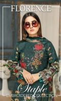 Linen Embroidered Shirt Digital Printed Chiffon Dupatta Dyed Bottom