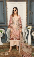 Linen Embroidered Shirt Digital Printed Chiffon Dupatta Dyed Bottom