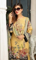 Linen Embroidered Shirt Digital Printed Chiffon Dupatta Dyed Bottom