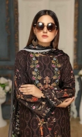 Linen Embroidered Shirt Digital Printed Chiffon Dupatta Dyed Bottom