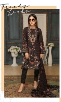 Linen Embroidered Shirt Digital Printed Chiffon Dupatta Dyed Bottom
