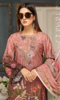 Linen Embroidered Shirt Digital Printed Chiffon Dupatta Dyed Bottom