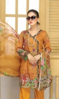 Embroidered Viscose Shirt Printed Chiffon Dupatta Dyed Trouser