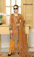 Embroidered Viscose Shirt Printed Chiffon Dupatta Dyed Trouser