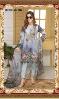 Embroidered Viscose Shirt Printed Chiffon Dupatta Dyed Trouser