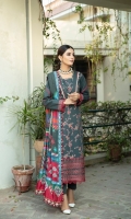 Dyed Embroidered Front 1.17 Mtr Dyed Back & Sleeves 1.85 Mtr Digital Printed Shawl 2.5 Mtr Dyed Trouser 2.5 Mtr
