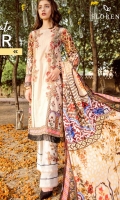 Digital Printed shirt: 3.00 mtr  Trouser: 2.50 mtr  Pima Lawn Voil Dupatta: 2.5mtr  Add On  Embroidered Motif: 2 pcs