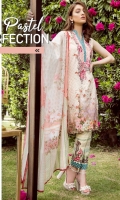 Digital Printed Embroidered shirt: 3.00 mtr  Trouser: 2.50 mtr  Pima Lawn Voil Dupatta: 2.5mtr     Add On  Trouser Patch:2pcs