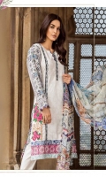 Printed Shirt: 3.00 mtr Trouser: 2.50 mtr Chiffon Dupatta : 2.50 mtr Embroidered Border: 1 mtr Trouser Patch: 2 pcs.