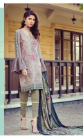 Three Piece Silk Karandi Suit With Woven Wool Shawl