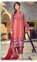 Three Piece Silk Karandi Suit With Woven Wool Shawl