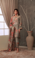 Digital Printed Shirt: 3.00 m Trouser: 2.50 m Digital Shawl: 2.5o m  Add on: Embroidery on Shirt Trouser Patch: 2 pcs