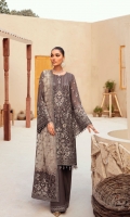 • Embroidered Chiffon Front • Embroidered Chiffon Back • Embroidered Chiffon Sleeves • Embroidered Chiffon Dupatta ( Contrast ) • Embroidered Organza Border For Front • Embroidered Organza Border For Back • Embroidered Organza Border For Sleeves • Embroidered Organza Border For Trouser • Embroidered Organza Border For Dupatta • Embroidered Organza Pallu For Dupatta • Dyed Trouser