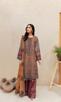 • Embroidered Chiffon Front • Embroidered Chiffon Back • Embroidered Chiffon Sleeves • Embroidered Chiffon Dupatta • Embroidered Organza Neckline ( Hand Made ) • Embroidered Organza Border For Front • Embroidered Organza Border For Back • Embroidered Silk Border For Sleeves ( Contrast ) • Embroidered Silk Border For Dupatta ( Contrast ) • Dust Printed Trouser ( Contrast )