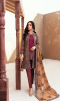 • Embroidered Chiffon Front • Embroidered Chiffon Back • Embroidered Chiffon Sleeves • Embroidered Chiffon Dupatta • Embroidered Silk Inner ( Contrast ) • Embroidered Organza Neckline ( Hand Made ) • Embroidered Organza Border For Front • Embroidered Organza Border For Back • Embroidered Silk Border For Sleeves ( Contrast ) • Embroidered Silk Border For Dupatta ( Contrast ) • Dust Printed Trouser ( Contrast )