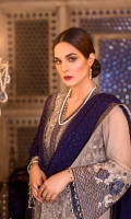 Embroidered Chiffon Front Plain Chiffon Back Embroidered Chiffon Sleeves Stone Embellished Chiffon Dupatta (Contrast) Embroidered Organza Border For Front Embroidered Organza Border For Back Embroidered Organza Border For Neck Line Embroidered Organza Border For Dupatta Dyed Trouser