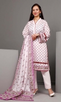 Printed Lawn Dupatta – 2.5 meters Printed Lawn Shirt – 1.75 meters Dyed Trouser – 1.75 meters