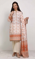 Printed Lawn Dupatta – 2.5 meters Printed Lawn Shirt – 1.75 meters Dyed Trouser – 1.75 meters