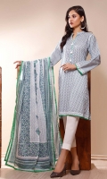 Printed Lawn Dupatta – 2.5 meters Printed Lawn Shirt – 1.75 meters Dyed Trouser – 1.75 meters