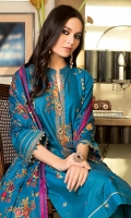 Embroidered Lawn Dupatta – 2.5 meters Embroidered Lawn Shirt – 3 meters Dyed Trouser – 1.75 meters