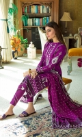 Jacquard Dupatta – 2.5 meters Embroidered Printed Lawn Front – 1.175 meters Printed Lawn Back & Sleeves – 1.825 meters Dyed Trouser – 1.75 meters