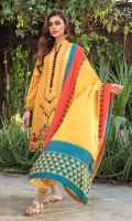 Jacquard Dupatta – 2.5 meters Embroidered Lawn Front & Sleeves – 1.2 meters Dyed Lawn Back – 1.85 meters Dyed Trouser – 1.75 meters