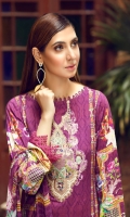 Digital Printed Linen Shirt With Embroidered Neck Digital Printed With Embroidered Cutwork Chiffon Dupatta Dyed Linen Trouser