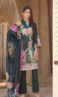 - Digital Print Cotton Cambric Embroidered with Digital Net Dupatta.