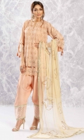 Dusty pink net shirt in a flared sleeve design with gota and sequin work, diamonte spheres, cutwork and tassle detailing