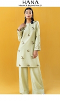 Embroidered Raw Silk Stitched 2 Piece Suit 
