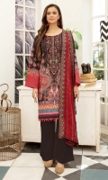 3PC Digital Printed and Embroidered Suvic Chiffon Suit