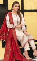 Lawn Broshia Shirt Lawn Broshia Trouser  Cotton Dupatta