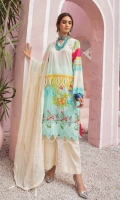 Embroidered Lawn Shirt Embroidered Chiffon Dupata Plain Trouser