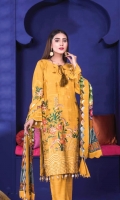 Exclusive Embroidered Slub Linen Digital Printed Shawl Plain Trouser