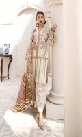Embroidered Leather Peach Printed Embroidered Shawl Printed Trouser
