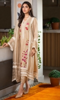 Our signature beige kurta is intricately handcrafted with bold embroidered accents, it features laces and scalloped pearls on the neckline along with laces and pintex all over the kurta and sleeves. It is paired with matching raw silk pleated pants and a cotton net dupatta adorned with crochet laces for a more graceful look.