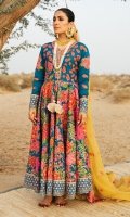 Embroidered Shirt Front  (Lawn) 0.65 Meters Embroidered Shirt Back  (Lawn) 0.78 Meters Embroidered Sleeves  (Lawn) 0.65 Meters Dyed Trouser (Cotton) 1.50 Meters Embroidered Trouser Border (Organza) 1.95 Meters Embroidered Side Extensions Patti Front (Lawn) 2.23 Meters Embroidered Dupatta Pallu (Organza) 2.23 Meters Printed Finishing For Shirt  (Satin Silk) 0.5 Meters Embroidered Dupatta (Organza) 2.60 Meters