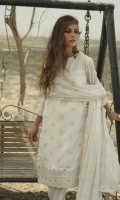 Gota Embroidered Front (Resham Cotton)  Gota Embroidered Sleeve (Resham Cotton)  Gota Embroidered Daaman Border (Resham Cotton)  Gota Embroidered Sleeve Border (Resham Cotton)  Dyed Back (Resham Cotton)  Gota Embroidered Dupatta (Resham Cotton)  Gota Embroidered Dupatta Border (Resham Cotton)  Dyed Shalwar (Pure Raw Silk)  Dyed Inner Shirt
