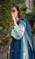 Embroidered Khaddar Dupatta 2.5 Meter Embroidered Shirt Front 1.25 Meter Embroidered Shirt Back 1.25 Meter Embroidered Sleeve 0.75 Meter Dyed Khaddar Trouser 2.5 Meter
