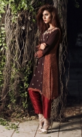 Ajrak in pure georgette with maroori and mirror work  Includes complementary silk pants and chiffon duppatta
