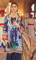 DIGITAL PRINTED LAWN SHIRT : 3.15 MTR CAMBRIC TROUSER : 2.5 MTR DIGITAL PRINTED CHIFFON DUPATTA : 2.5 MTR ACCESSORIES DAMAN : 1 PC TROUSER MOTIF : 2 PCS