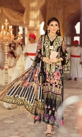 EMB NET SHIRT : 3.2 MTR CAMBRIC TROUSER : 2.5 MTR DIGITAL PRINTED SILK DUPATTA : 2.5 MTR ACCESSORIES LINING : 2 MTR LACE : 1 PC