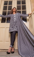 PRINTED KHADDAR SHIRT : 3 MTR PRINTED KHADDAR TROUSER : 2.5 MTR PRINTED JACQAURD LINEN DUPATTA : 2.5 MTR