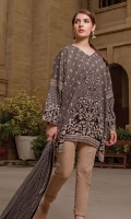 PRINTED KHADDAR SHIRT : 3 MTR PRINTED KHADDAR TROUSER : 2.5 MTR PRINTED JACQAURD LINEN DUPATTA : 2.5 MTR