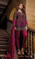 PRINTED KHADDAR SHIRT : 3 MTR PRINTED KHADDAR TROUSER : 2.5 MTR PRINTED JACQAURD LINEN DUPATTA : 2.5 MTR