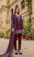 PRINTED KHADDAR SHIRT : 3 MTR PRINTED KHADDAR TROUSER : 2.5 MTR PRINTED JACQAURD LINEN DUPATTA : 2.5 MTR