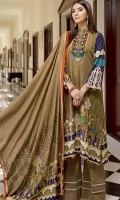 printed khaddar unstitched 3pc suit