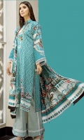 printed khaddar unstitched 3pc suit