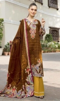 printed khaddar unstitched 3pc suit